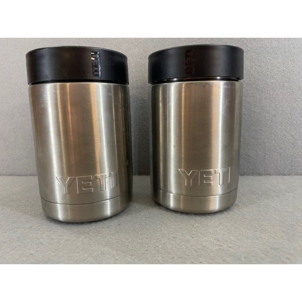 YETI‎ Rambler Colster 12 oz Can Insulator Set of 2 Stainless Steel Silver
